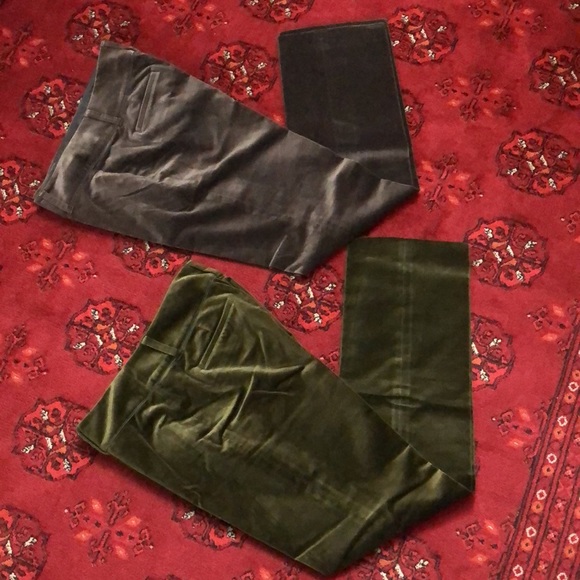 🌺🌺 TWO NWT ANN TAYLOR VELVET PANTS SIZE 8 - Picture 1 of 16